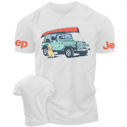 Life with Jeep Tents and Dogs T-Shirt