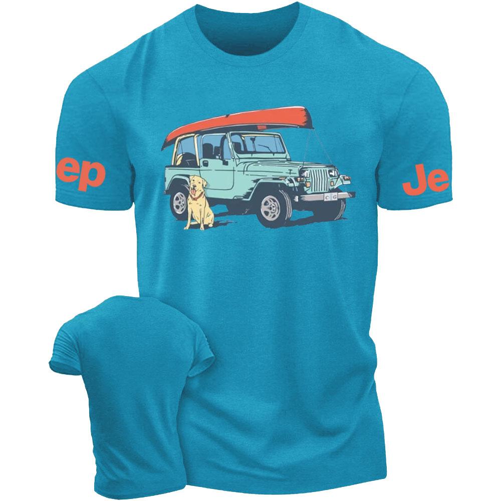 Life with Jeep Tents and Dogs T-Shirt
