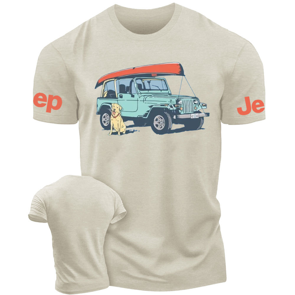 Life with Jeep Tents and Dogs T-Shirt