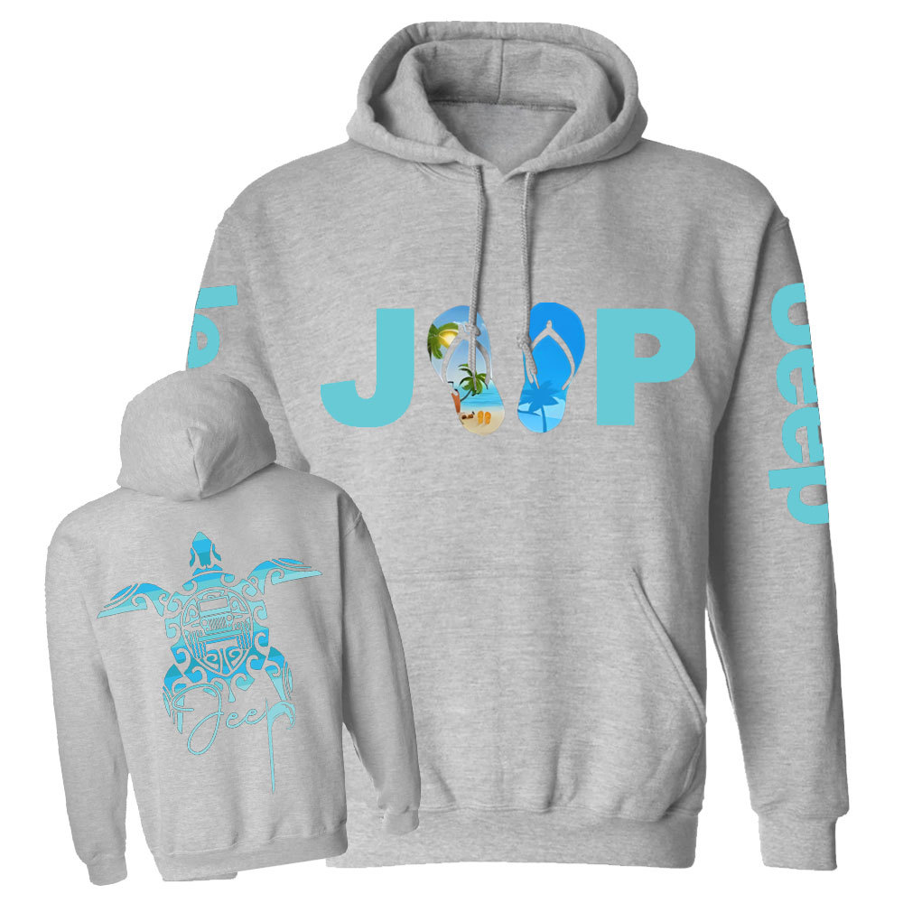 Sea Turtle Jp Print Double Printed Casual Hoodie