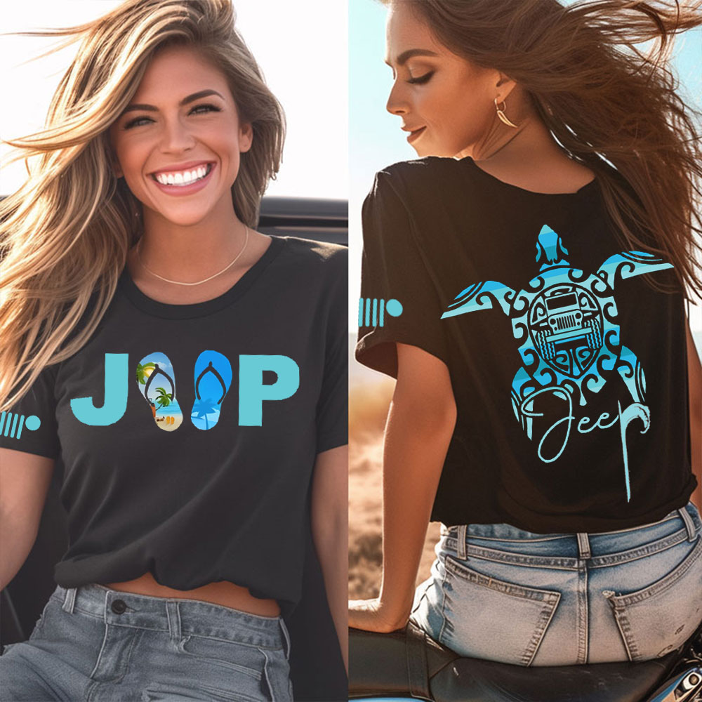 Sea Turtle Jp Print Double Printed Women T-Shirt