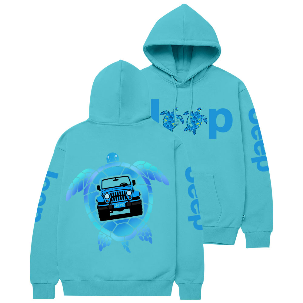 Blue Sea Turtle Jp Casual Hoodie