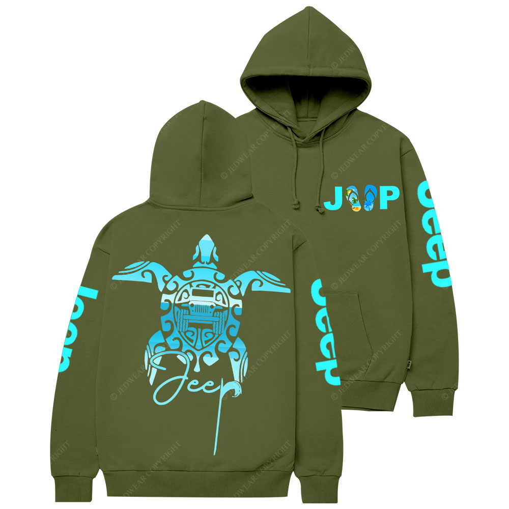 Sea Turtle Jp Print Double Printed Women Casual Hoodie