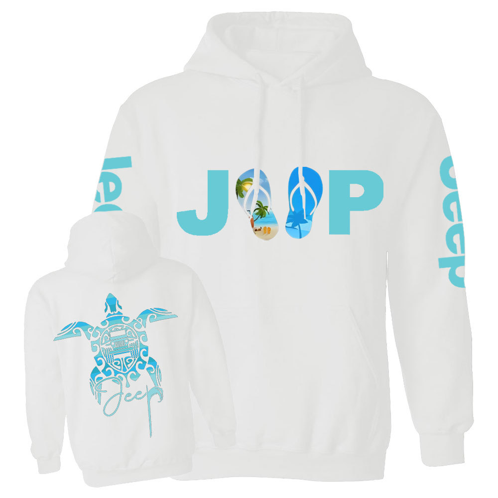 Sea Turtle Jp Print Double Printed Casual Hoodie