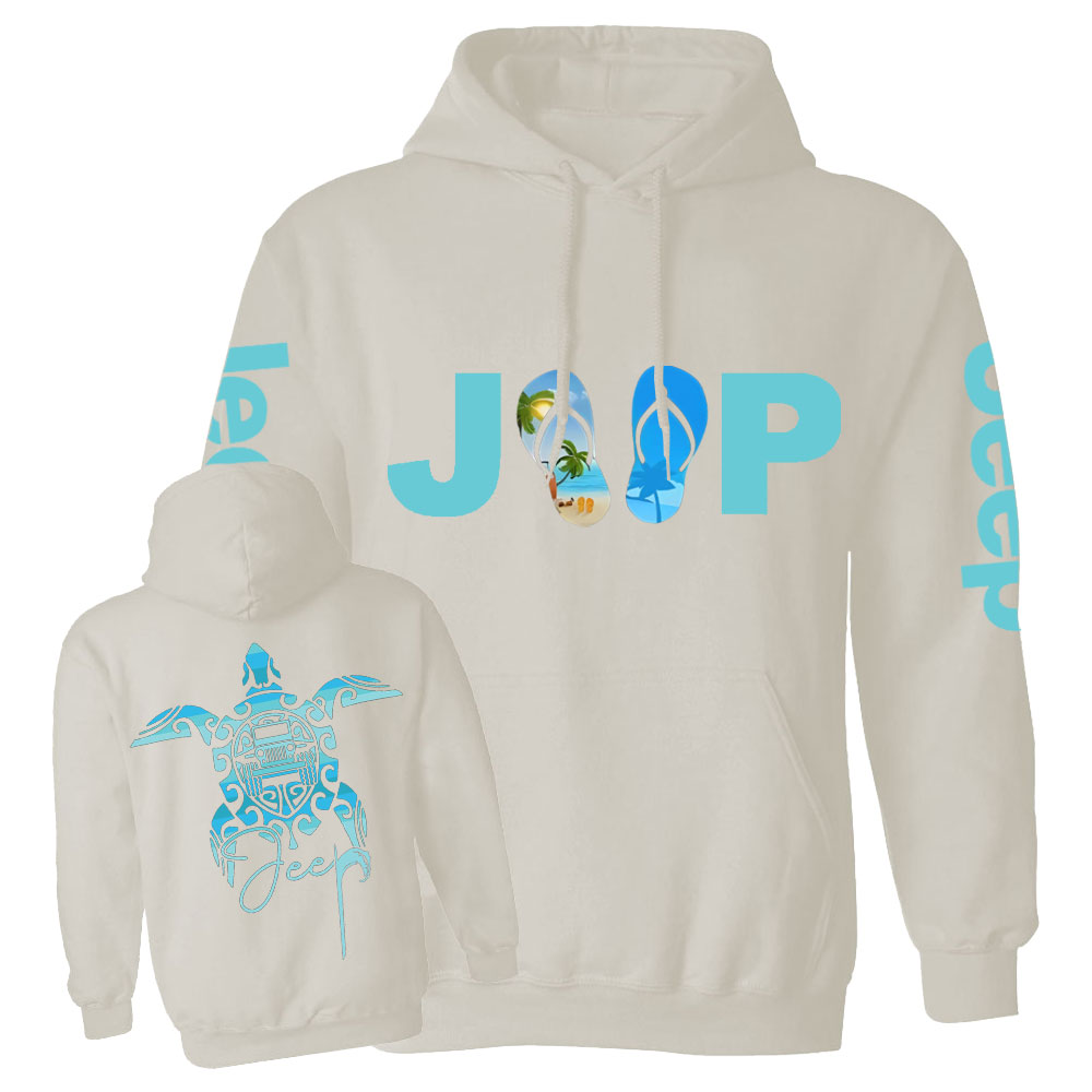 Sea Turtle Jp Print Double Printed Casual Hoodie