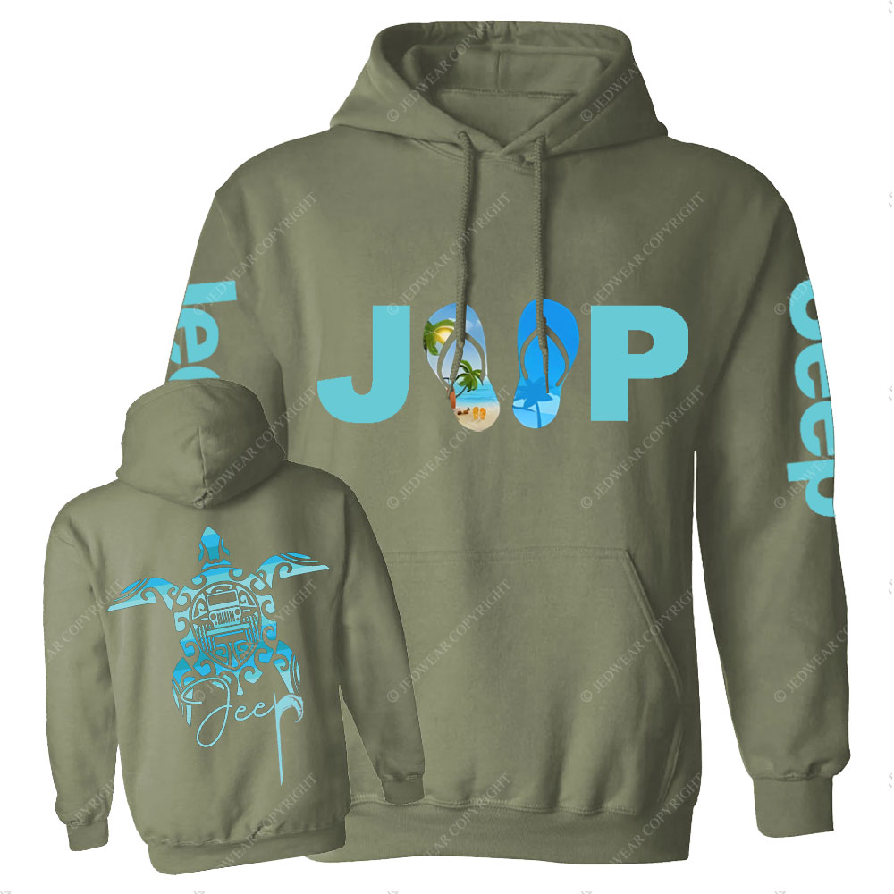 Sea Turtle Jp Print Double Printed Casual Hoodie