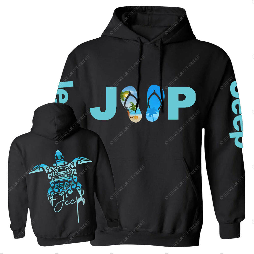 Sea Turtle Jp Print Double Printed Casual Hoodie