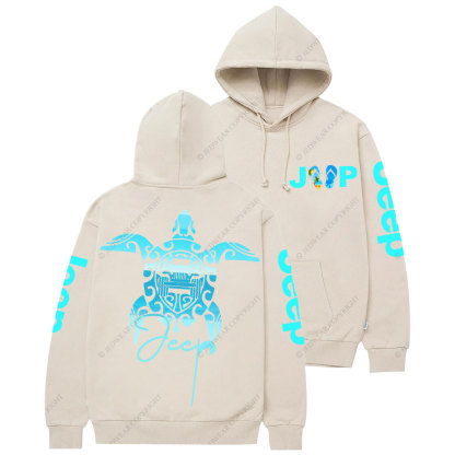 Sea Turtle Jp Print Double Printed Women Casual Hoodie