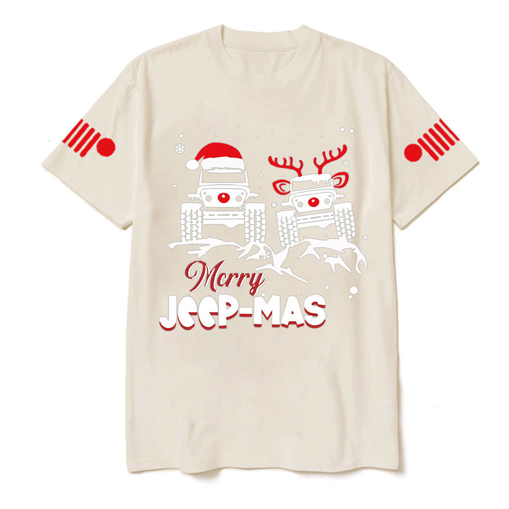 Santa Deer Jp Merry Christmas T-Shirt