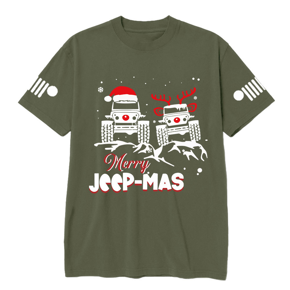 Santa Deer Jp Merry Christmas T-Shirt