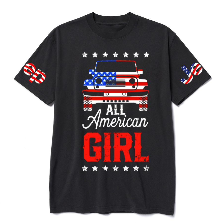 USA Flag All American Girl Jp T-Shirt
