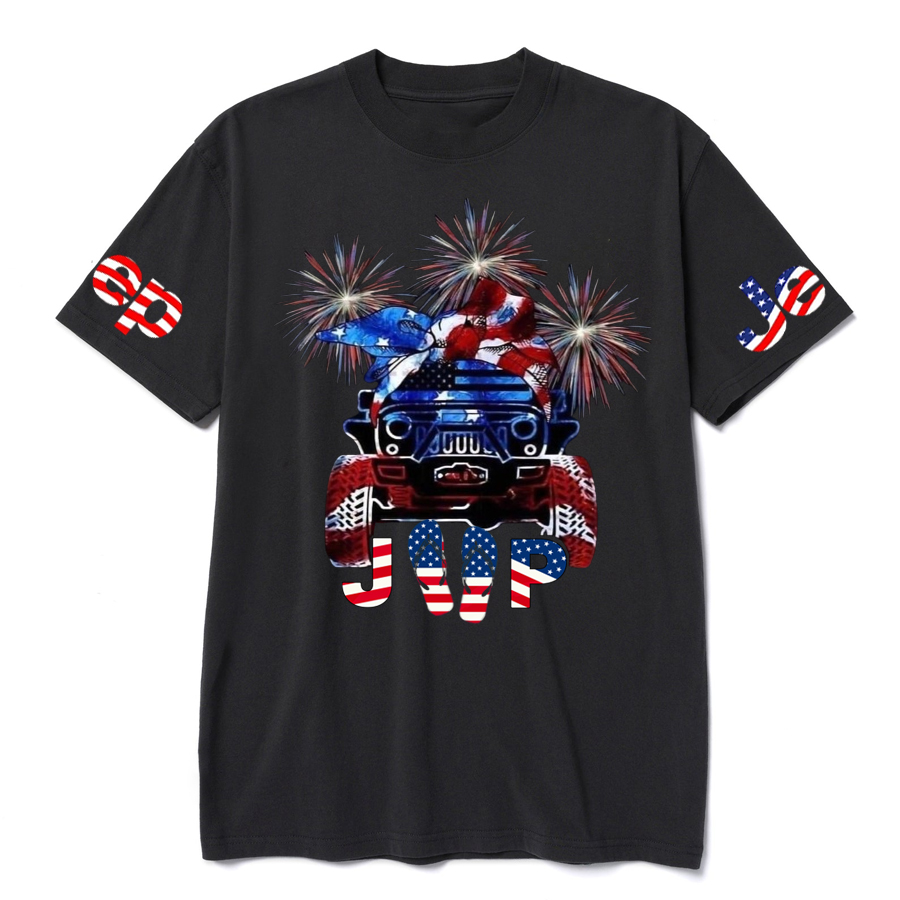 USA Flag American Jp Car With Bow T-Shirt