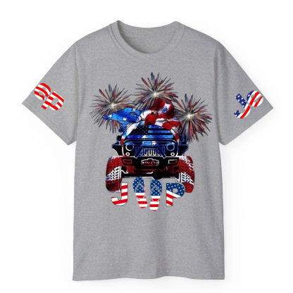 USA Flag American Jp Car With Bow T-Shirt