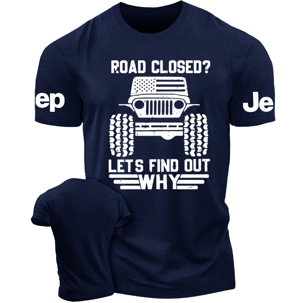 USA Flag Road Closed Lets Find Out Why Jp T-Shirt