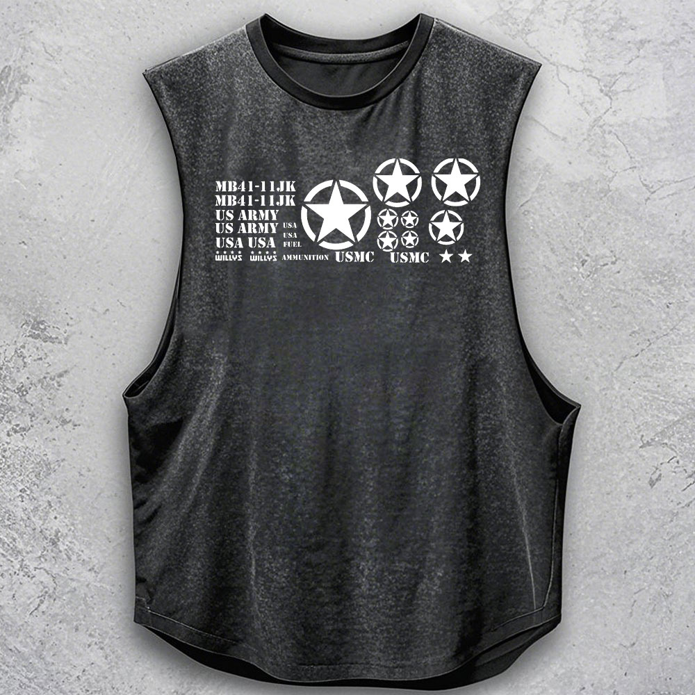 Willys USMC Army Star Men Tank