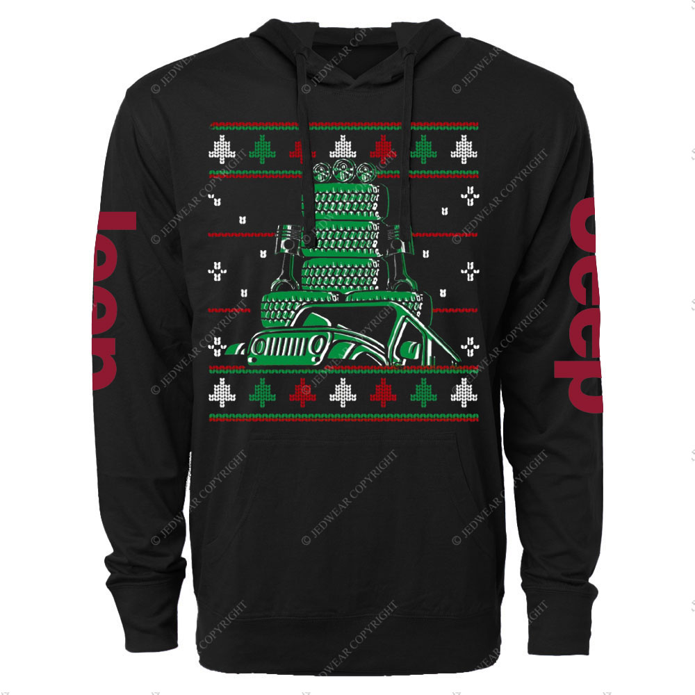 Offroad Vehicle Outdoor Ugly Christmas Oversized Lightweight Hoodie