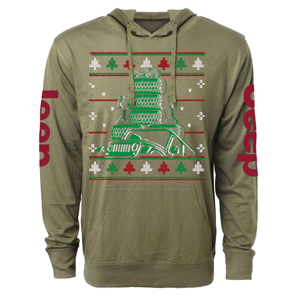 Offroad Vehicle Outdoor Ugly Christmas Oversized Lightweight Hoodie