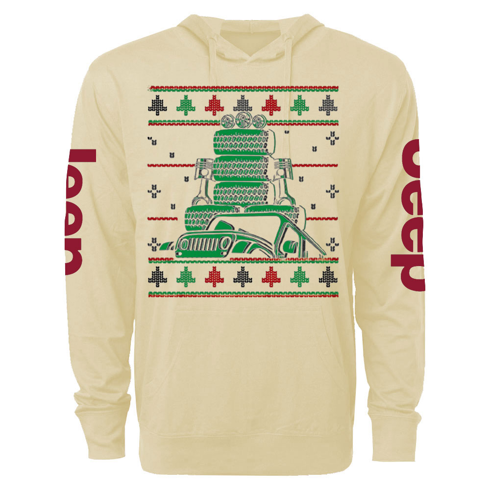 Offroad Vehicle Outdoor Ugly Christmas Oversized Lightweight Hoodie