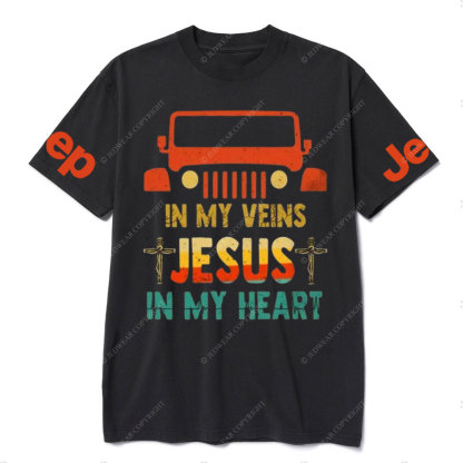Jp in My Veins, Jesus in My Heart T-Shirt