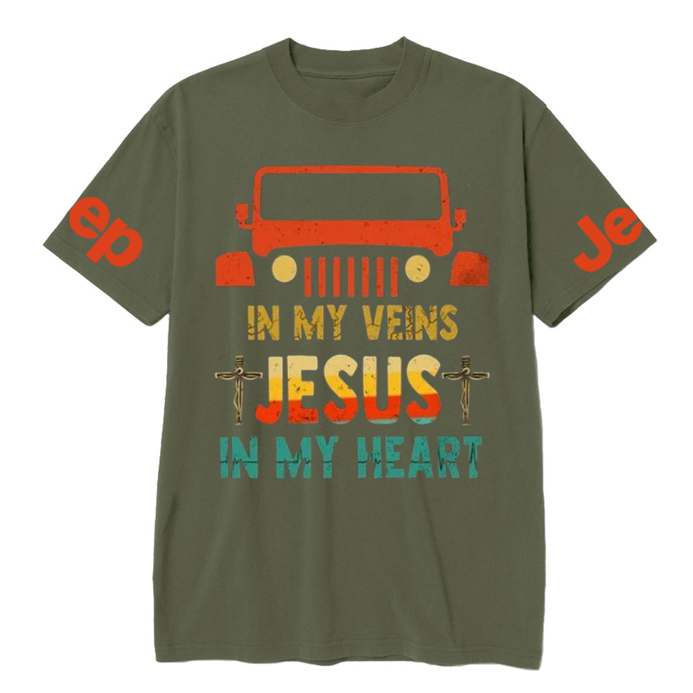Jp in My Veins, Jesus in My Heart T-Shirt