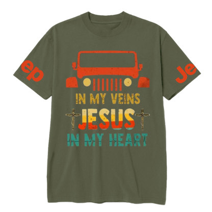 Jp in My Veins, Jesus in My Heart T-Shirt
