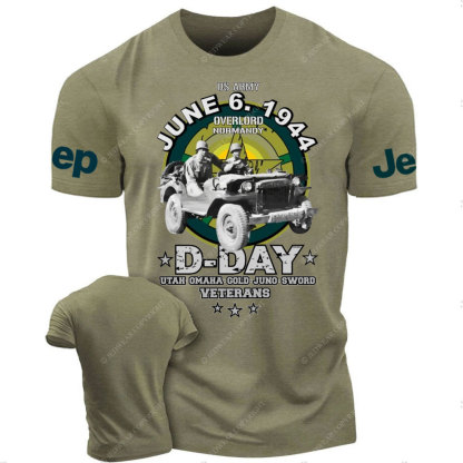 D-DAY Veterans Legendary Willys US ARMY Jp T-Shirt