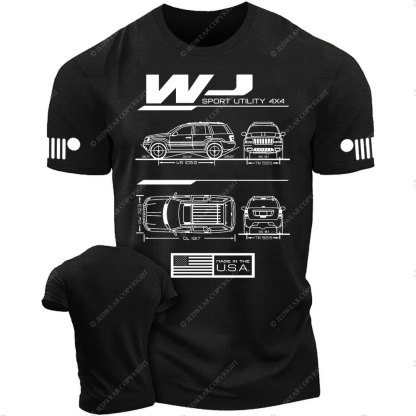 WJ Grand Cherokee Blueprint Jp T-Shirt