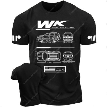 WK Grand Cherokee 2011-2022 Blueprint Jp T-Shirt