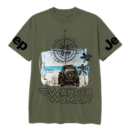 Wander Woman With Map Compass Jp T-Shirt