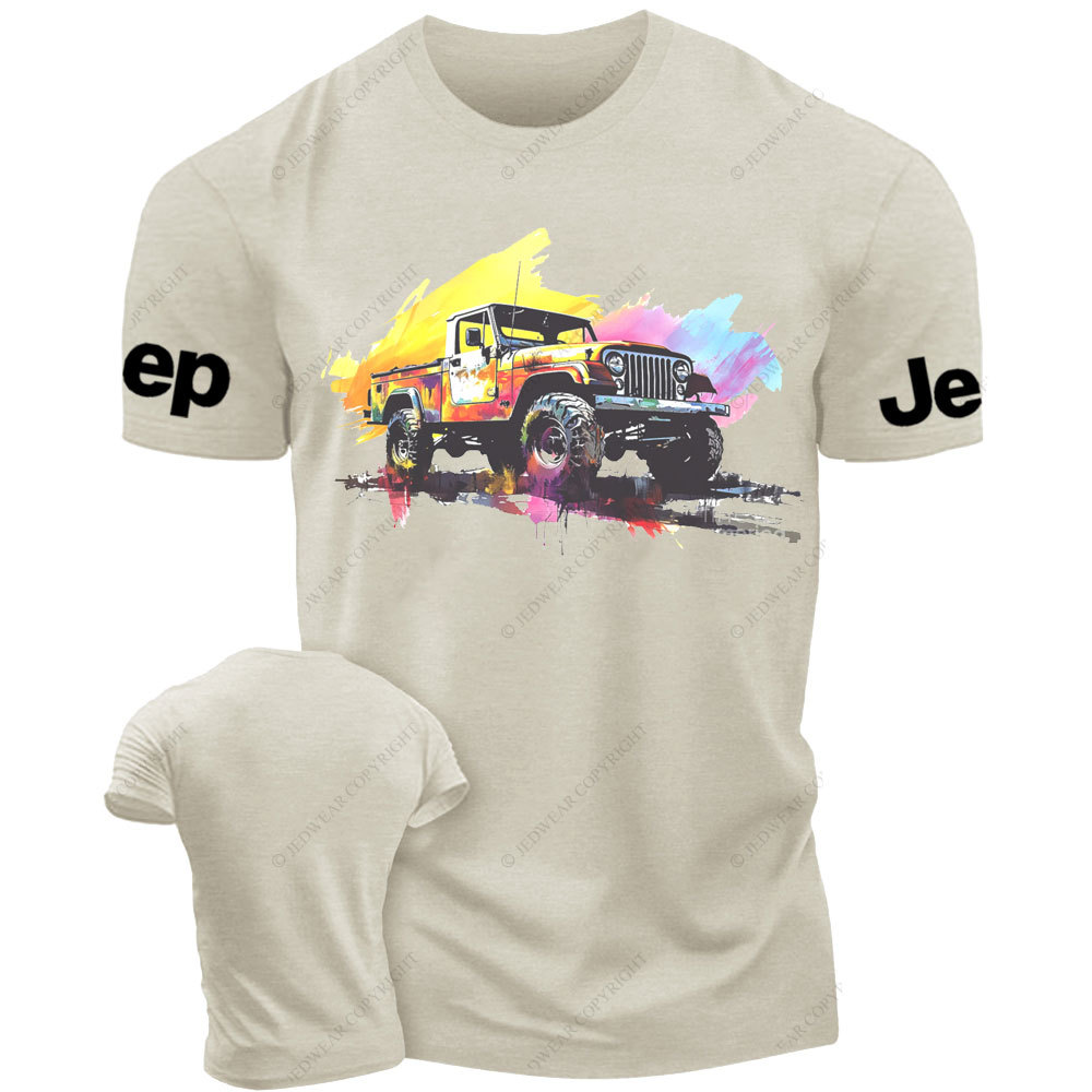 Jp Gladiator Watercolor Abstract Vehicle Jp Lover T-Shirt
