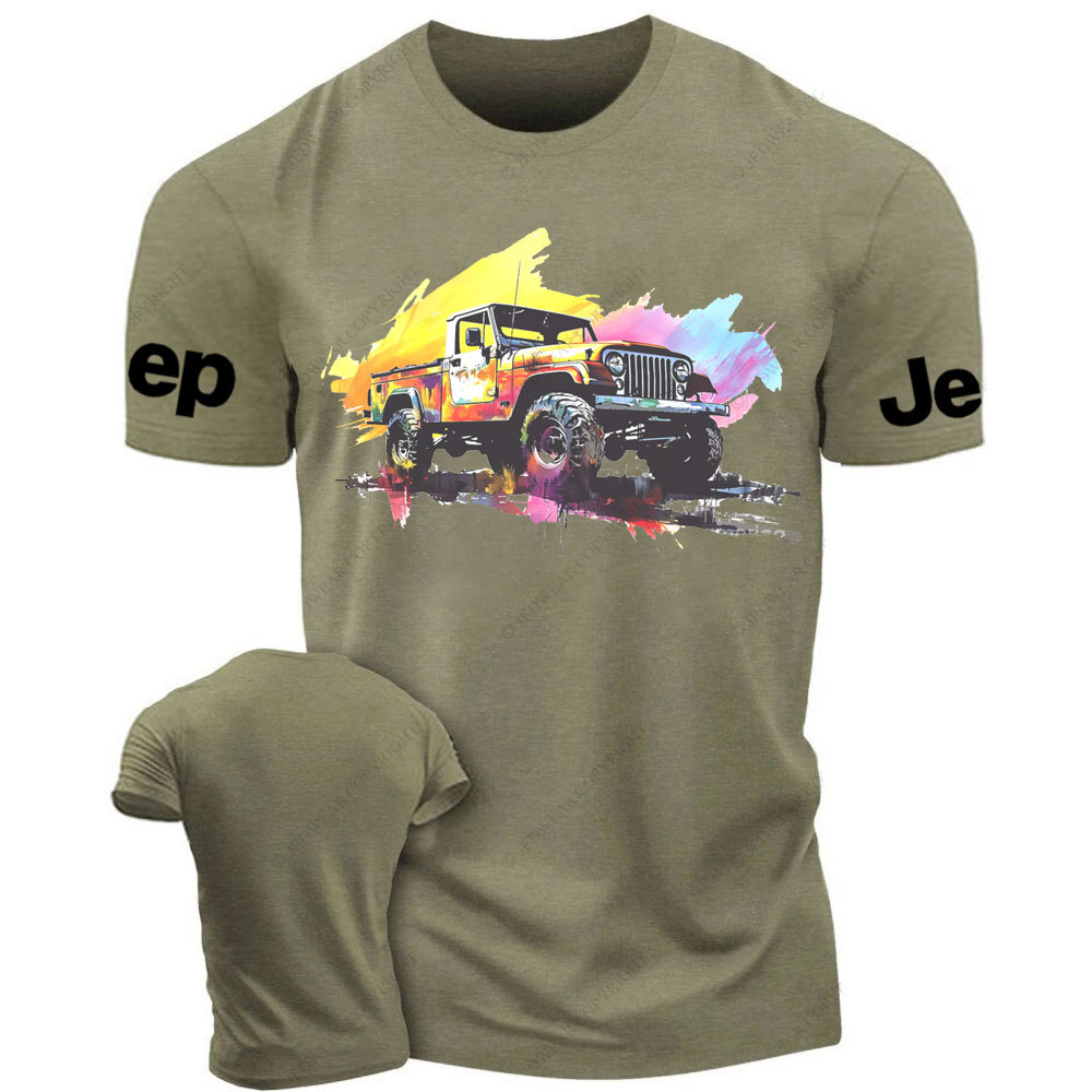 Jp Gladiator Watercolor Abstract Vehicle Jp Lover T-Shirt