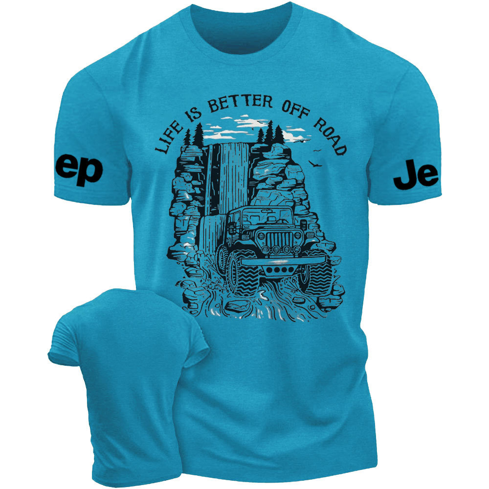 Jp Waterfall Life is Better Off Road  T-Shirt