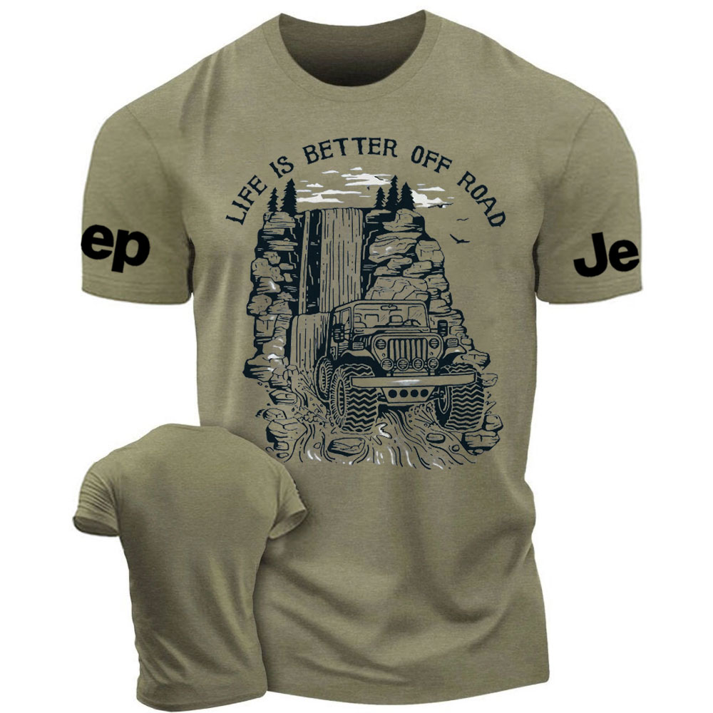 Jp Waterfall Life is Better Off Road  T-Shirt