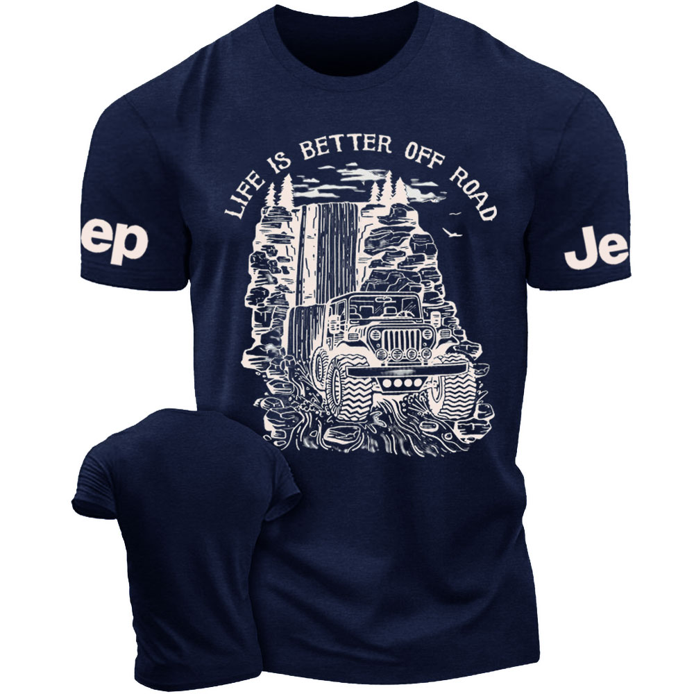 Jp Waterfall Life is Better Off Road  T-Shirt