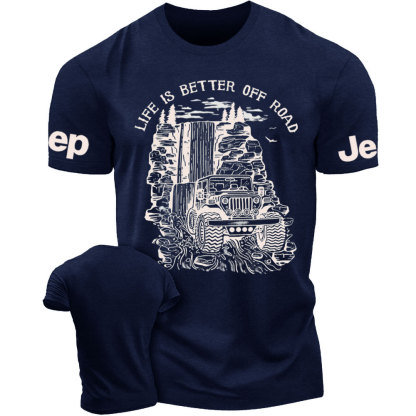Jp Waterfall Life is Better Off Road  T-Shirt