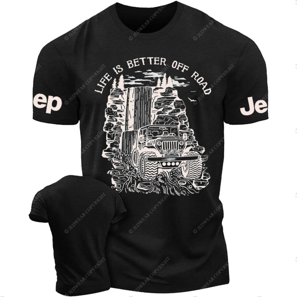 Jp Waterfall Life is Better Off Road  T-Shirt