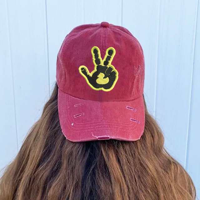 Jp Wave Hand Baseball Cap, Choose Your Embroidery Thread Color