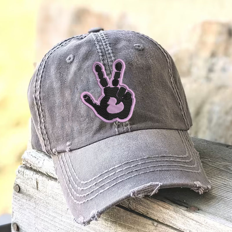 Jp Wave Hand Baseball Cap, Choose Your Embroidery Thread Color