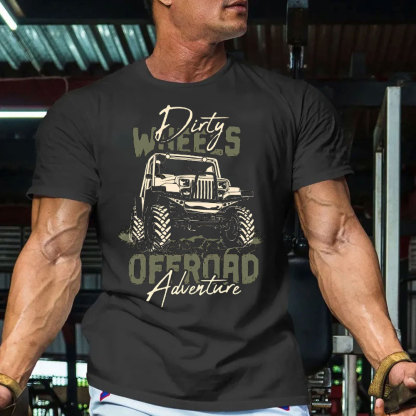 Dirty Wheels Offroad Adventure Men's Tshirt