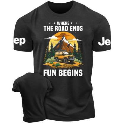 Where The Road Ends Fun Begins Jp T-Shirt