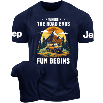 Where The Road Ends Fun Begins Jp T-Shirt