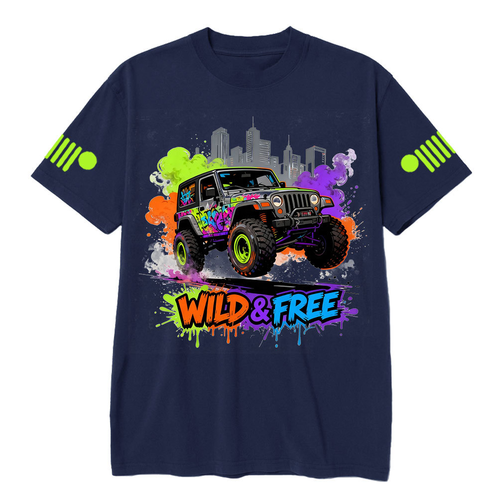 Wild and Free Modern Neon Jp T-Shirt