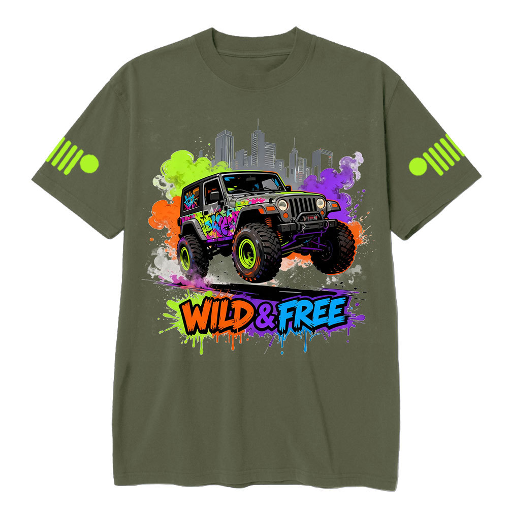 Wild and Free Modern Neon Jp T-Shirt