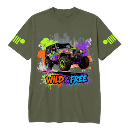 Wild and Free Modern Neon Jp T-Shirt