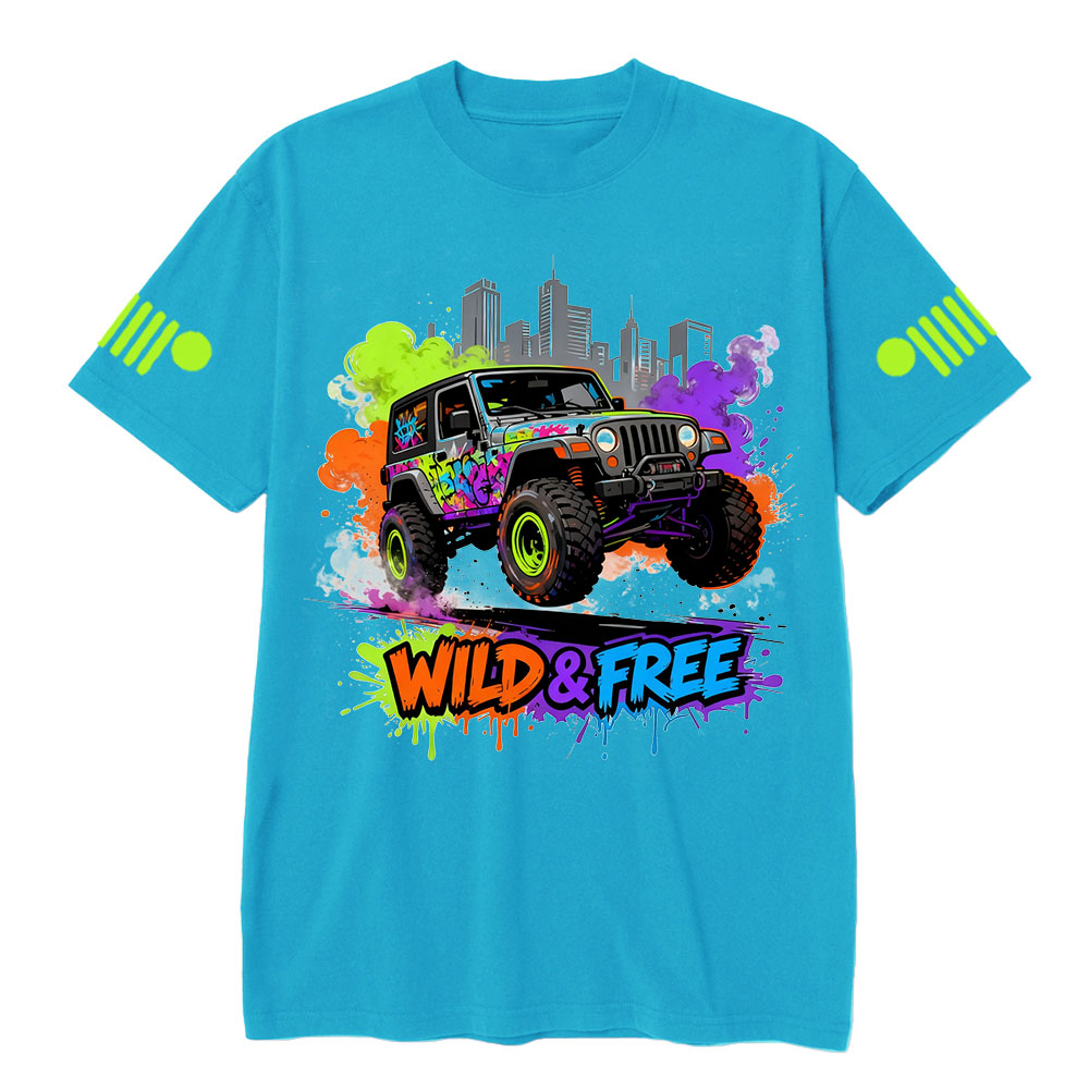 Wild and Free Modern Neon Jp T-Shirt