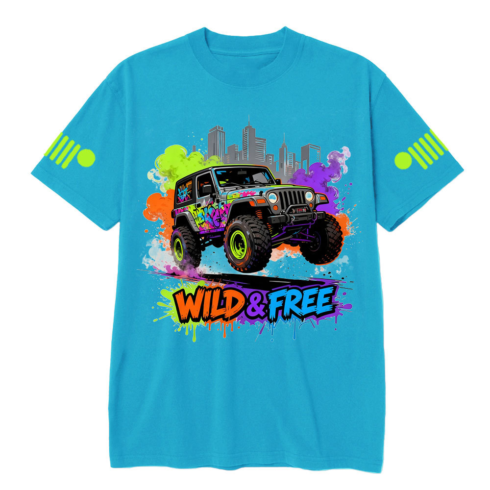 Wild and Free Modern Neon Jp T-Shirt
