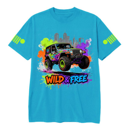 Wild and Free Modern Neon Jp T-Shirt