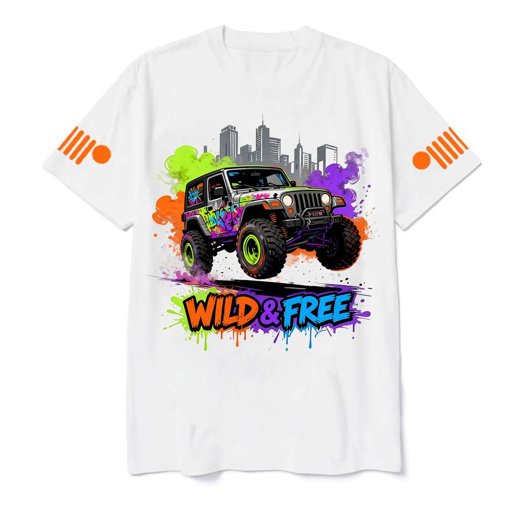 Wild and Free Modern Neon Jp T-Shirt