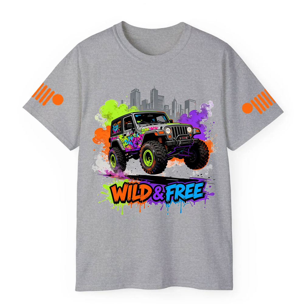 Wild and Free Modern Neon Jp T-Shirt