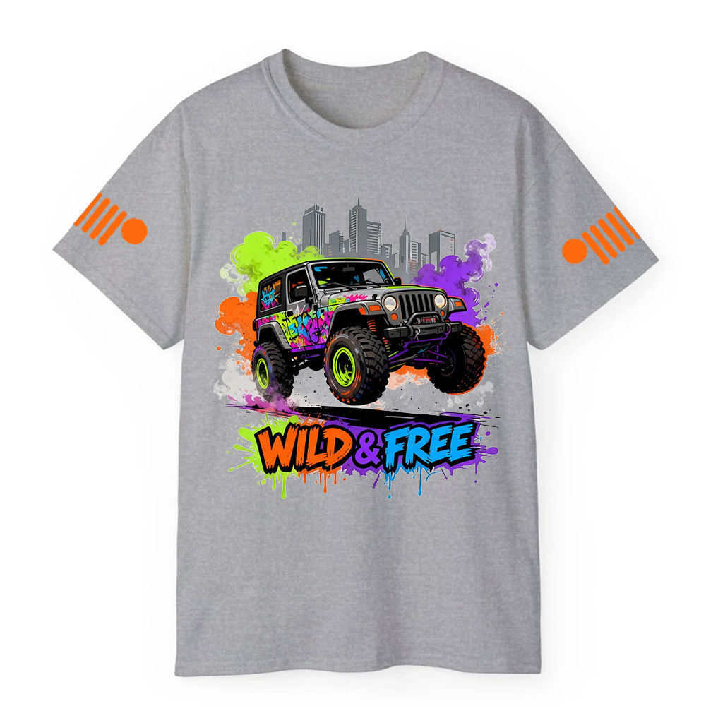 Wild and Free Modern Neon Jp T-Shirt
